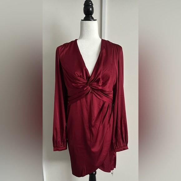 Great Escape Mini Dress - Burgundy - Fashion Nova - Picture 1 of 11